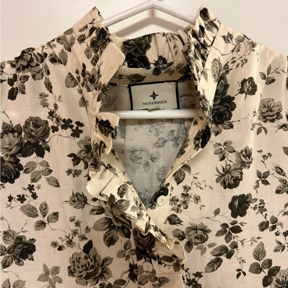 Tuckernuck Faded Roses Long Sleeve Drop Waist Tate Mini Dress - Picture 9 of 15